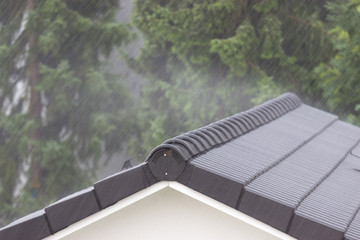 Solides Hausdach bei Sturm und Regen