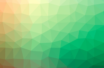 Fototapeta premium Illustration of abstract Green, Yellow horizontal low poly background. Beautiful polygon design pattern.