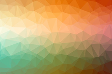 Illustration of abstract Orange horizontal low poly background. Beautiful polygon design pattern.