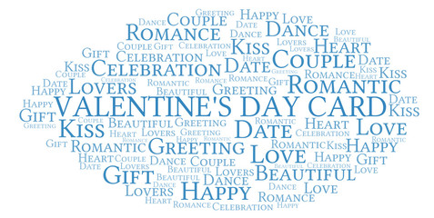 Fototapeta premium Valentine's Day Card word cloud.