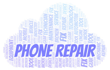 Obraz premium Phone Repair word cloud.
