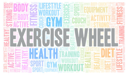 Fototapeta premium Exercise Wheel word cloud.