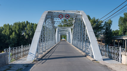 Bridge of iron in the town of Coria, Spain