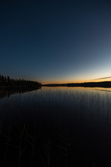 Sunset at midsummer in Finland