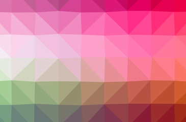 Illustration of abstract Green, Pink horizontal low poly background. Beautiful polygon design pattern.
