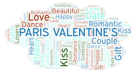 Paris Valentine's word cloud.