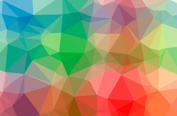 Fototapeta na wymiar Illustration of abstract Blue, Green, Orange, Red, Yellow horizontal low poly background. Beautiful polygon design pattern.