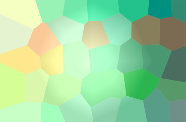 Illustration of green and yellow Giant Hexagon paint background, digitally generated.
