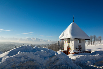 Chapel in Lapszanka in Tatra mountains, Poland
