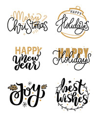 Merry Christmas and Happy New Year Inscription