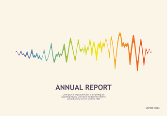 Music wave player logo. Colorful equalizer element