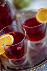 hot wine with orange