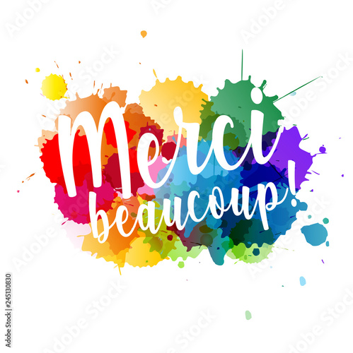 Image: Merci beaucoup !" Stock image and royalty-free vector files on ...