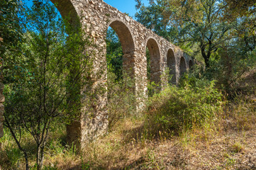 Aqueduct of the 25 bridges in Roquebrune-sur-Argens