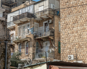 Fototapeta na wymiar Wadi nisnas neighborhood on the lower part of Haifa city