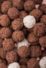 Fototapeta na wymiar Chocolate Corn balls