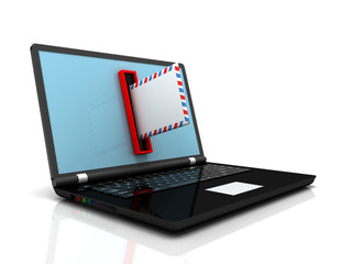 3d email concept. 3d illustration