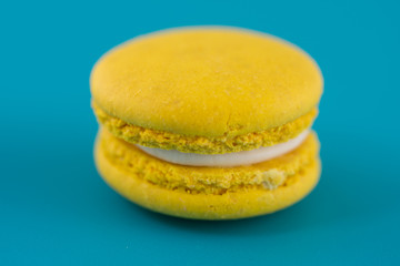 yellow macaroon, macaron, 