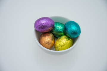 Colorful Easter Chocolate Eggs