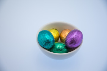 Colorful Easter Chocolate Eggs
