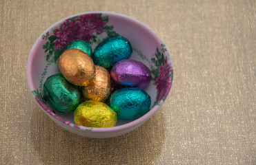 Colorful Easter Chocolate Eggs