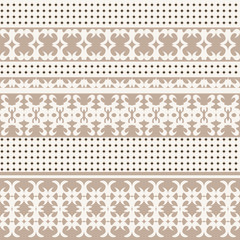 Seamless background with a striped and geometric patterned stripes