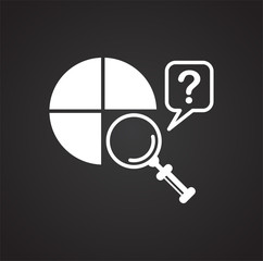 Data analysys icon on black background for graphic and web design, Modern simple vector sign. Internet concept. Trendy symbol for website design web button or mobile app