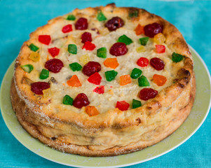 homemade baking bright fruit cheesecake