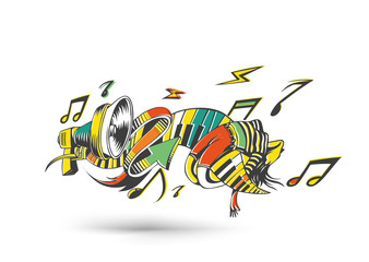 Musical instruments background