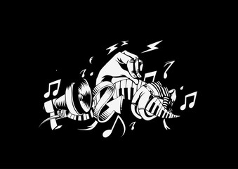 Musical instruments background. Vector illustration design.