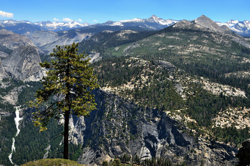 Beautiful view from Glacier Point in Yosemite National Park, California, USA