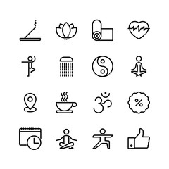 Yoga Practice Exercise Class icons
