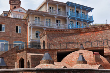 Исторический центр города Тбилиси. Район серных бань.