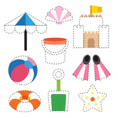 toy worksheet vector design