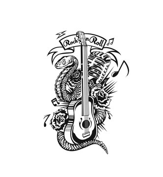 Musical instruments background. Vector illustration design.