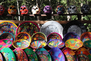Skulls on the Mexican souvenir market