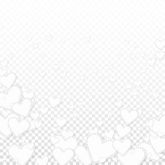 White heart love confettis. Valentine's day fallin