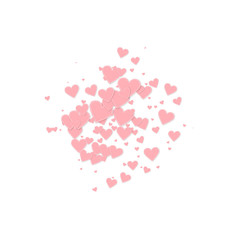 Pink heart love confettis. Valentine's day explosi