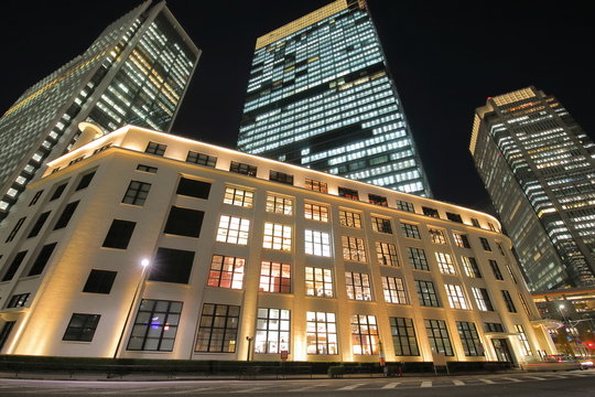 Tokyo downtown night cityscape Tokyo Japan