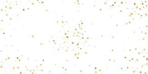 Gold stars random luxury sparkling confetti. Scatt