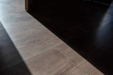 Obraz premium Shadows and Light by open Door in a Room