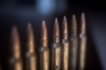 bullets on black background