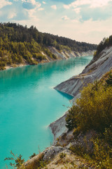 Blue lake in Belarus