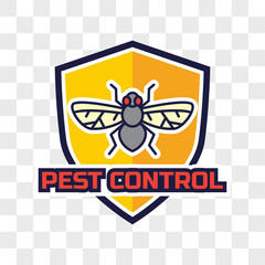 pest control logo isolated on transparent background. vector illustration