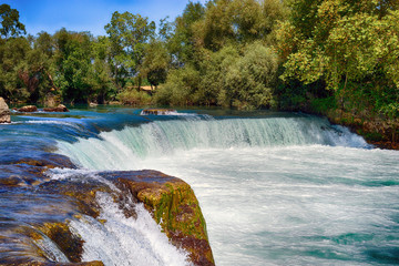 Manavgat waterfall in Alanya Turkey touristic destination