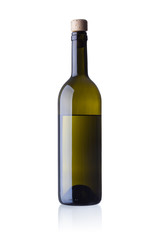 bottle of grappa isolated on white