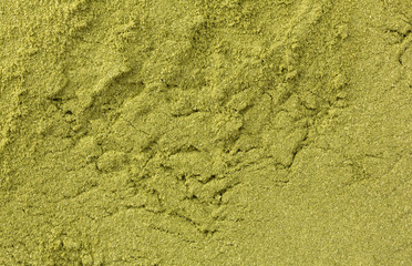 Close view of organic powdered wheat grass