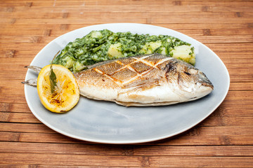 Fried fish on a plate