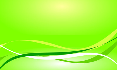 Abstract ecology wave on a green background. Vector graphic illustration.