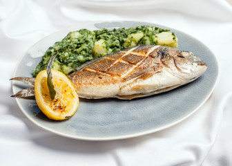 Fried fish on a plate